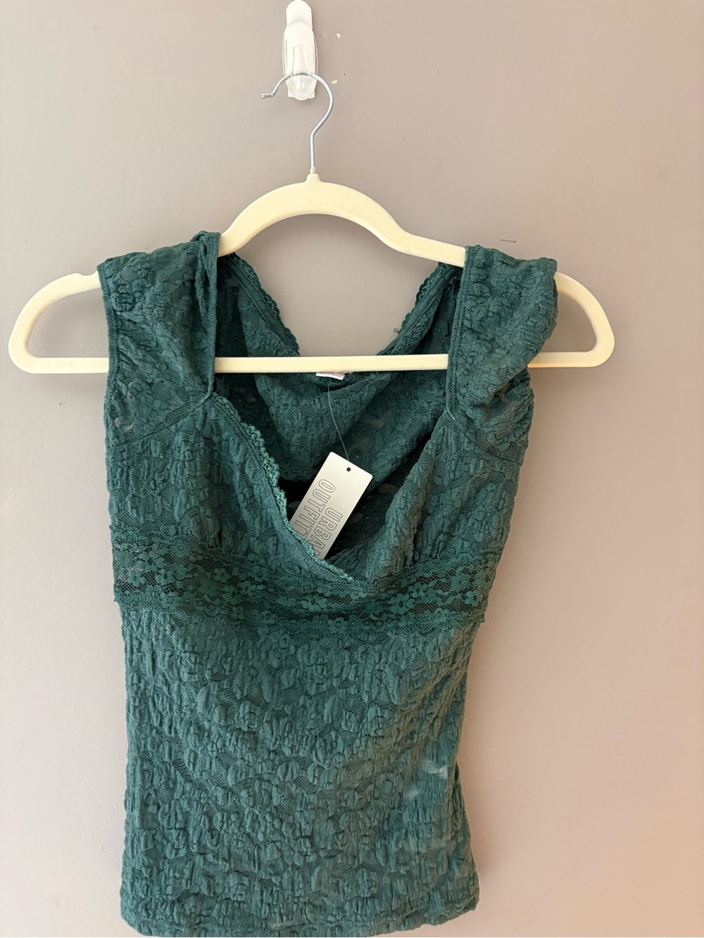 Urban Outfitters Dark Teal Lace Top